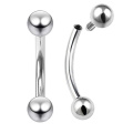 14G Titanium Internally Threaded Curved Rook Daith Eyebrow Ring Body Jewelry Children's Geometric WOMEN'S Trendy Unisex MEN'S